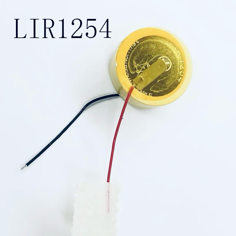 LIR1254 มีสายเชื่อม Wireless Bluetooth แบตเตอรี่ลิเธียมสำหรับชุดหูฟังบลูทูธเมาส์ลวดเชื่อม3.6V Rechargeable