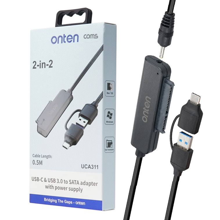 Onten OTN-UCA3111 Usb-C / Usb 3.0 To 2.5-Inch Sata Converter 50Cm