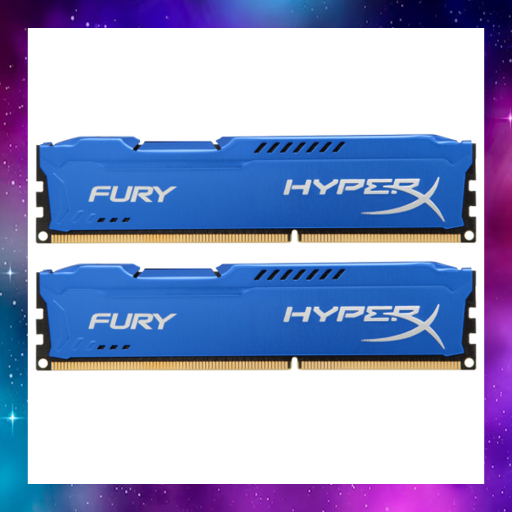 16GB (8GBx2) DDR3 1600MHz RAM (หน่วยความจำ) KINGSTON HyperX FURY (BLUE) (HX316C10FK2/16) ใช้งานปกติ