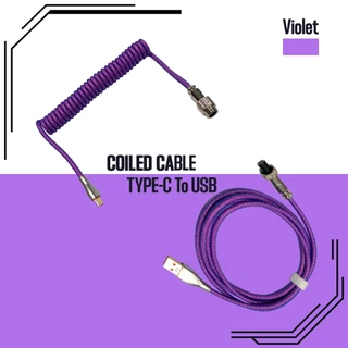 สายเคเบิลคีย์บอร์ด Custom Coiled Aviator Cable USB Type-C 4PIN 1.68เมตร สายแต่งคีย์บอร์ด