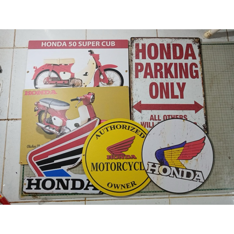 ป้ายไม้ ป้าย Honda ฮอนด้า มีหลายขนาด