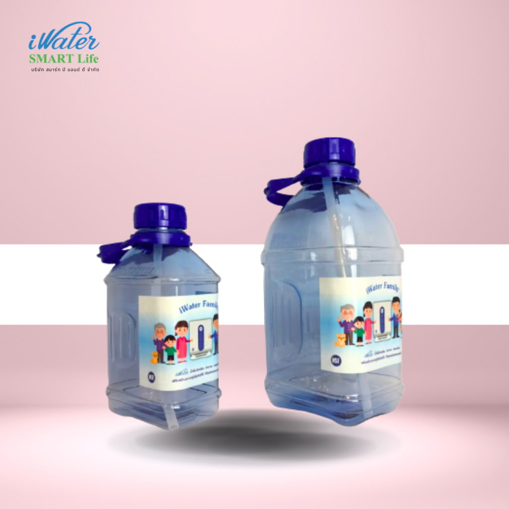 iWater / JAPIN (สินค้านำเข้า) ขวด iWater ทรงเหลี่ยม ขนาด 1 ลิตร /2 ลิตร /iWater