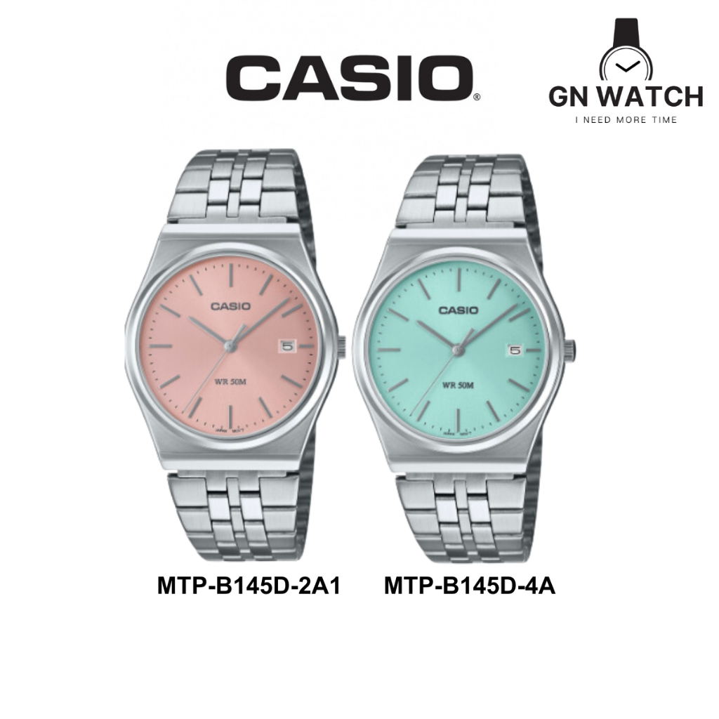 นาฬิกาข้อมือ MTP-B145D-4AVDF สีชมพู/ MTP-B145D-4Aสีฟ้า