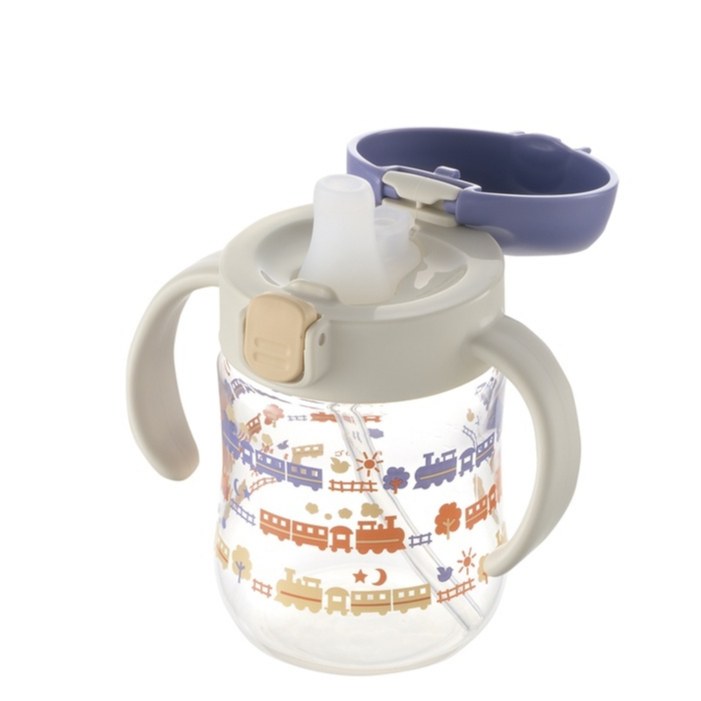 Richell(ริเชล) TLI Mugs แก้วน้ำหัดดูดหลอด Spout Cup สเต็ป 1 นอนดูดได้ หลอดสุญญากาศกันสำลัก รูปที่ 4