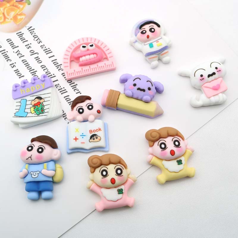 B032 เรซิ่นเด็กซน ผู้น่ารัก 3D (10 ชิ้น คละแบบ) อุปกรณ์ตกแต่ง งาน DIY แต่งเคสโทรศัพท์ งานฝีมืออื่นๆ พร้อมส่งจากไทย