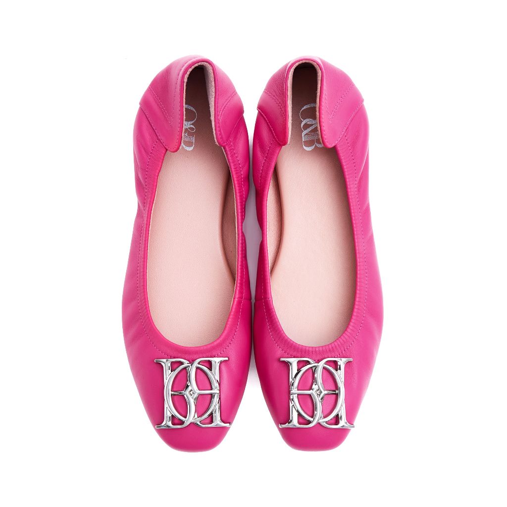 O&B รองเท้าหนังแกะ รุ่น AUDREY CREST IN HOT FUCHSIA-11087CS36625F_S4PIXX