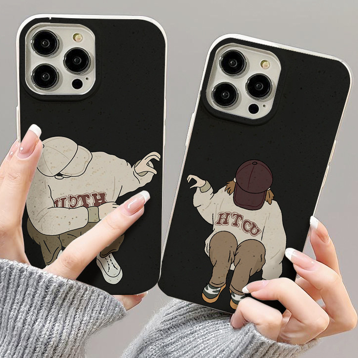 สำหรับ iPhone 11 13 14 15 12 Pro Max X XR XS MAX 6 7 8 14 15 Plus 12 13MINI คู่รักซีรีส์ Hand Heart Gestureรุ่น เคสโทรศั