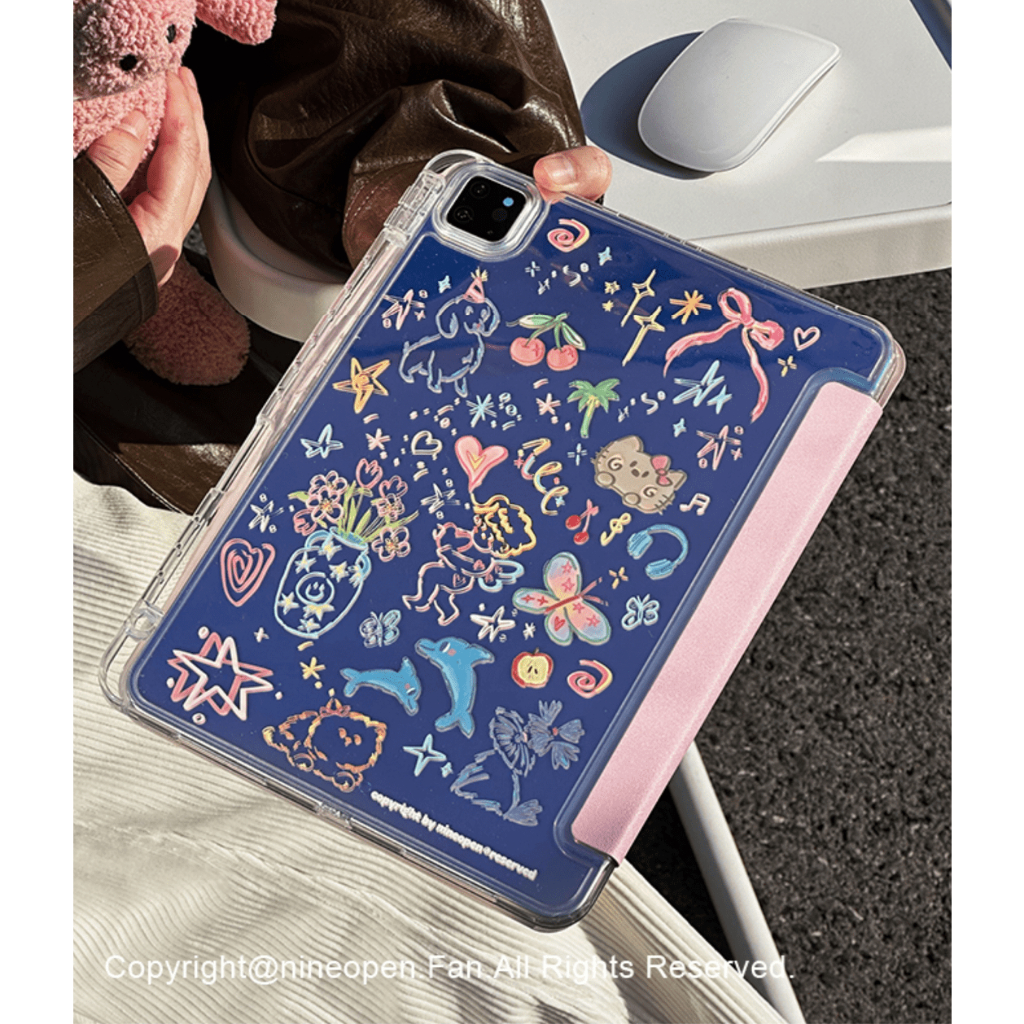 ⚡พร้อมส่ง⚡เคสไอแพด Air7 Gen12 Air8 Gen11 ที่ใส่ปากกา Starเปียโน เคสiPadหมุน 360° Air6 Gen10 Pro11/13