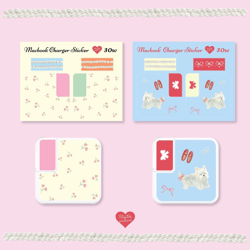 𝑵𝒆𝒘 Macbook Charger Sticker 30w🎀🫖💻ใครรออยู่บ้างง ครั้งแรกกับสติ๊กเกอร์หัวชารจ์คอม l plaifah.postcard