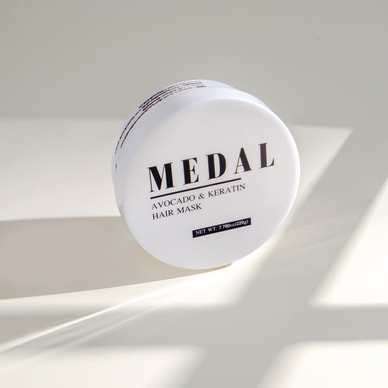 (แถมฟรีแชมพู)MEDAL มาส์ก 220g. อะโวคาโด มาส์กผมเคราตินฝรั่งเศส ของแท้