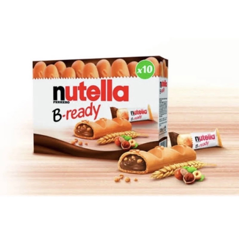 Nutella b ready 10 ชิ้น เวเฟอร์อบกรอบสอดไส้นูเทลล่า (พร้อมส่ง!)