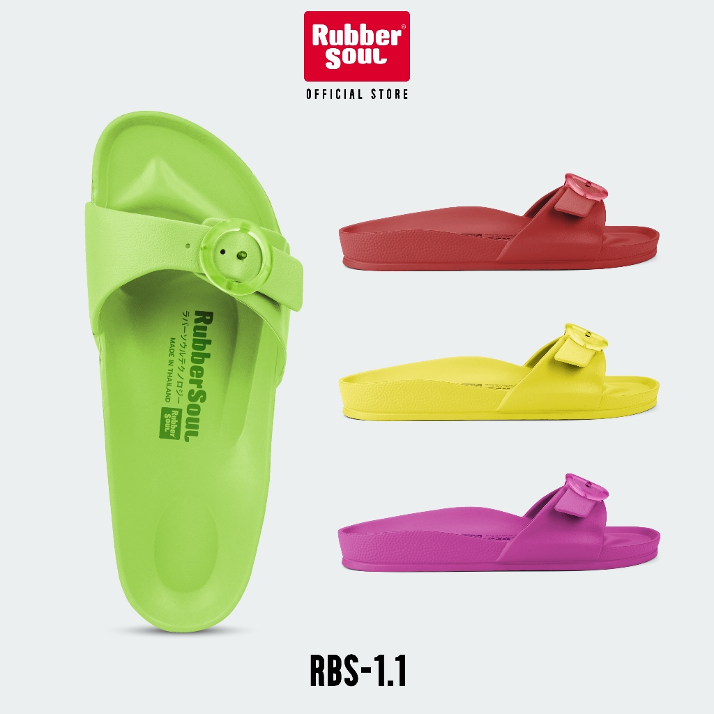 Rubber Soul รุ่น RBS-1.1 เข็มขัดกลม รองเท้าแตะแบบสวมรองเท้าหน้าฝน ของแท้ 100%