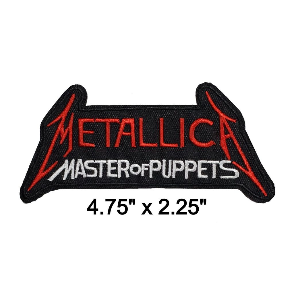 ป้าย Metallica Master of Puppets Rock and Roll ป้ายติดเสื้อแจ็คเก็ต อาร์ม ตัวรีด Embroidered Iron On