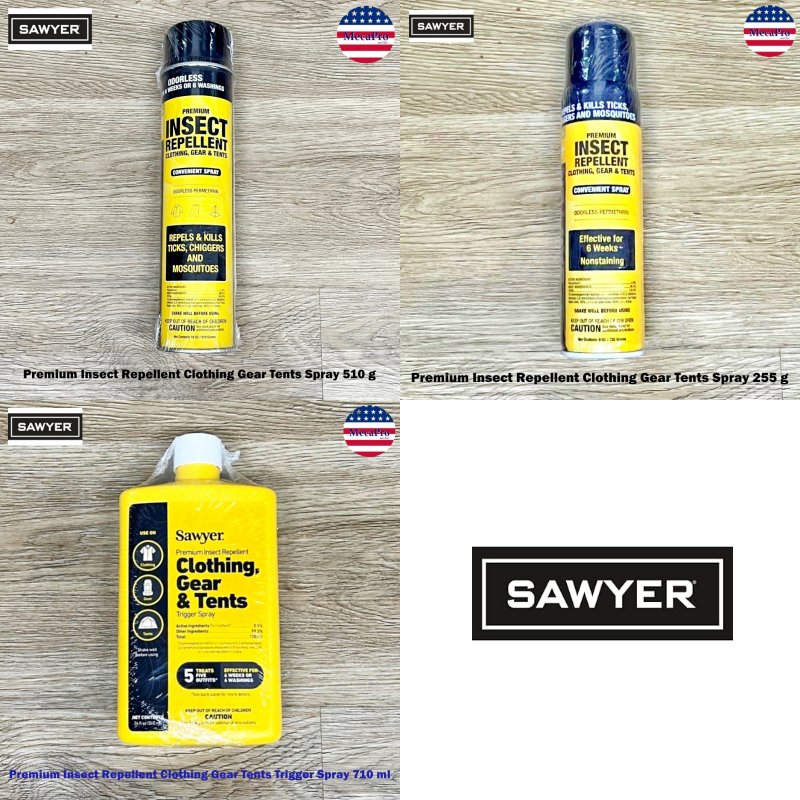 Sawyer® Premium Insect Repellent Clothing Gear Tents Spray สเปรย์ไล่แมลง สำหรับเสื้อผ้า เบาะ เต็นท์ ระดับพรีเมียม
