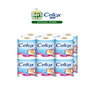 เซลล็อกซ์ 2 ชั้น ยาว 1.5 เท่า 1 ม้วน x 12 ม้วน Cellox 2 ply 1.5X 1'Rx12 ทิชชู๋ม้วน Toilet Tissue