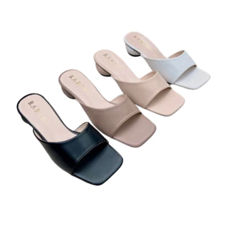 Rarin รุ่น [ Ava ] 36 - 41 รองเท้าส้น macaron ความสูง 1 นิ้ว ทรงสวย เก็บหน้าเท้าได้ดี