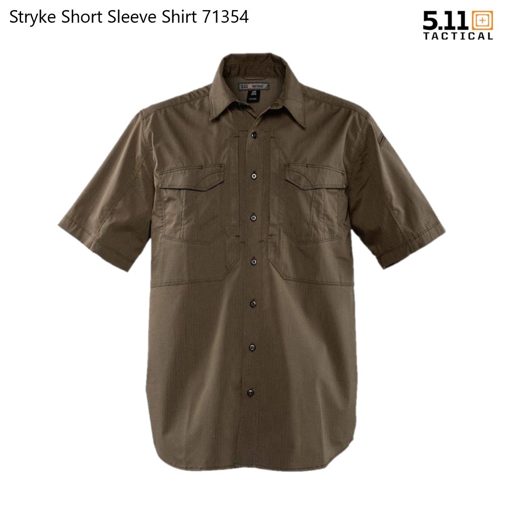 5.11 Tactical Stryke Short Sleeve Shirt 71354 เสื้อเชิ้ตแขนสั้นสไตล์แทคติคอล กระเป๋าซ้อนที่อก ผ้าเคลือบเทฟลอนกันละอองน้ำ