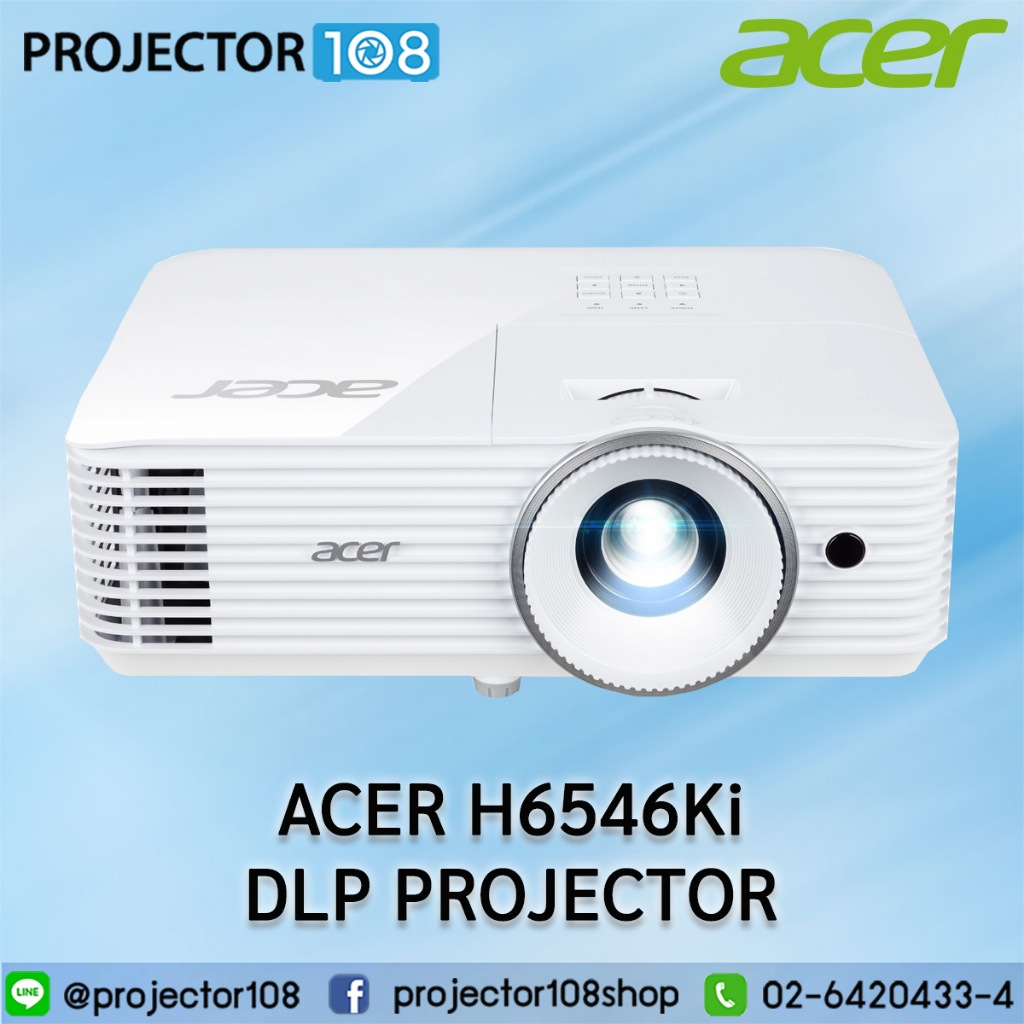 Acer H6546Ki Home Cinema Projector ; Full HD 1080P , Wireless Projection & 5200 ANSI lumens