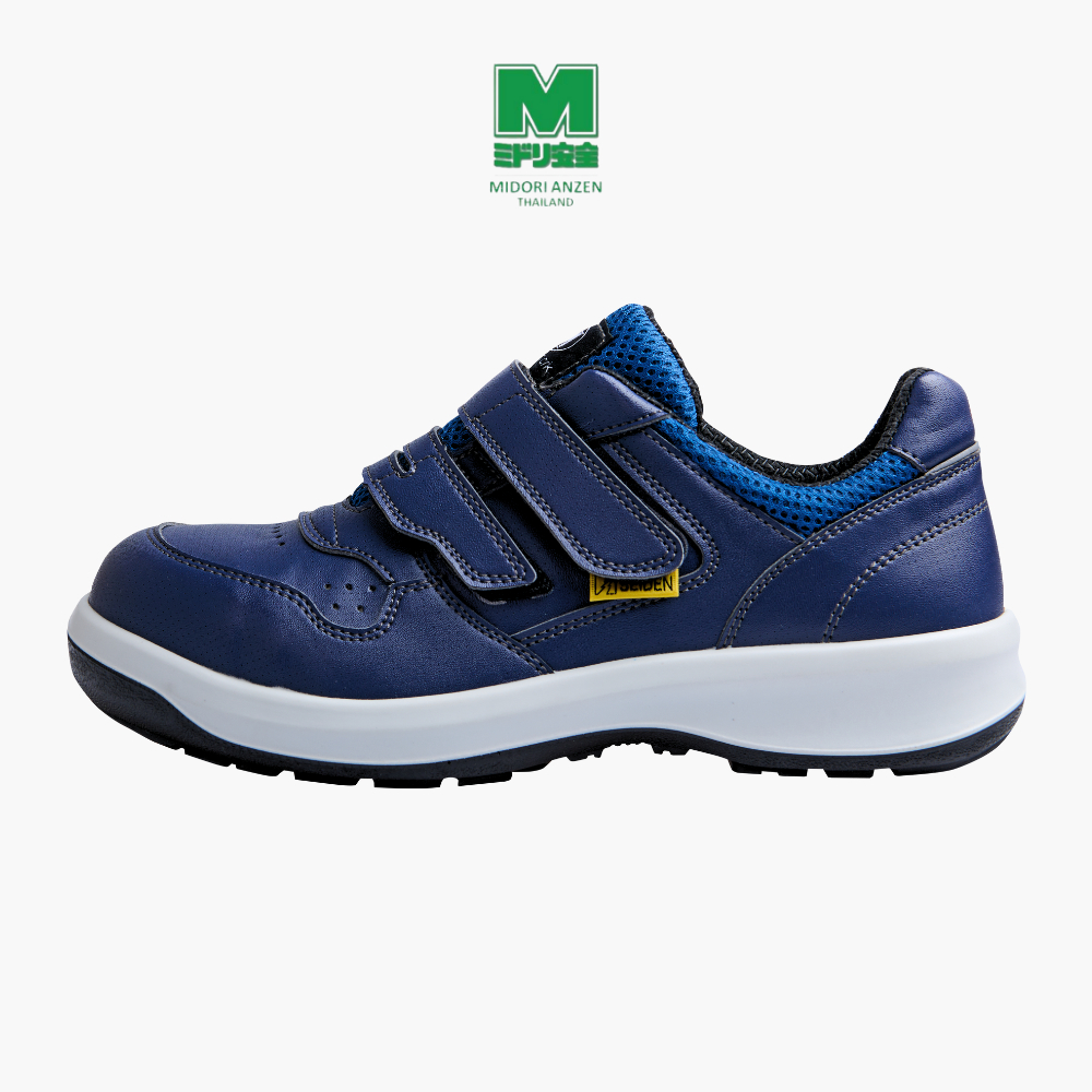 Midori Anzen รองเท้าเซฟตี้ สไตล์สนีคเกอร์ รุ่น UG3695 สีน้ำเงิน / Midori Anzen Safety Sneaker UG3695 NAVY