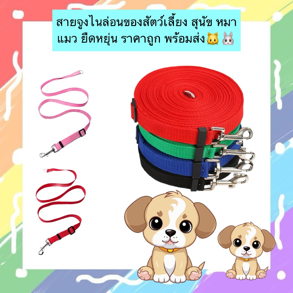 PP-845 สายจูงไนล่อนสำหรับสัตว์เลี้ยง ไม่ปรับความยาวได้ เหมาะกับสุนัข แมว และสัตว์เลี้ยงขนาดเล็ก มีความยืดหยุ่นสูง