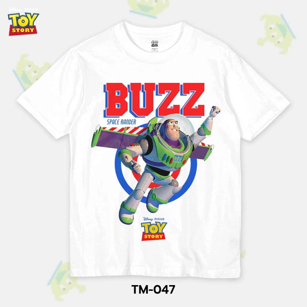Power 7 Shop เสื้อยืดการ์ตูน Toy Story ลาย "Buzz Lightyear" ลิขสิทธิ์แท้ DISNEY (TM-047)