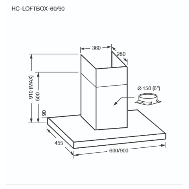 EVE  เตาแก๊ส 2 หัว HB78-2BCC/BG + เครื่องดูดควัน HC-LOFTBOX-90 + อ่างล้างจาน ANDES 760/48 - รูปที่ 2