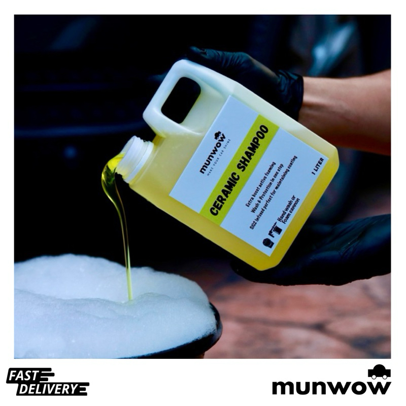 Munwow Ceramic Shampoo (แชมพูล้างรถสูตรผสมเซรามิก)