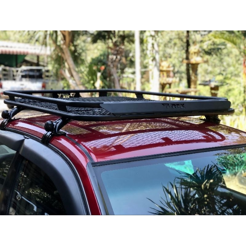 แร็คหลังคา รถเก๋ง แบบขอบตรงหน้าเอียง ขนาด 100x120 ครบชุดพร้อมขาแร็ค ไม่ใช้คานขวาง ( แจ้งรุ่นรถในแชท)