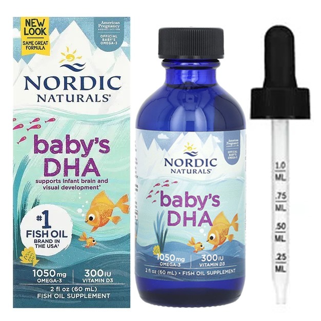 Nordic Naturals Baby's DHA + D3 ขนาด 60ml สำหรับทารก เสริมพัฒนาการในช่วงพัฒนาสูงสุด