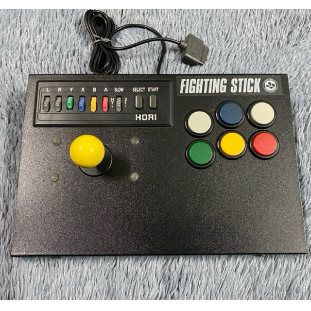 จอยโยกแท้เครื่อง Super Famicom แบรนด์ HORI Fighting Stick Controller Arcade Stick สภาพสวย(บอดี้เหล็ก)ใช้งานเต็มระบบ