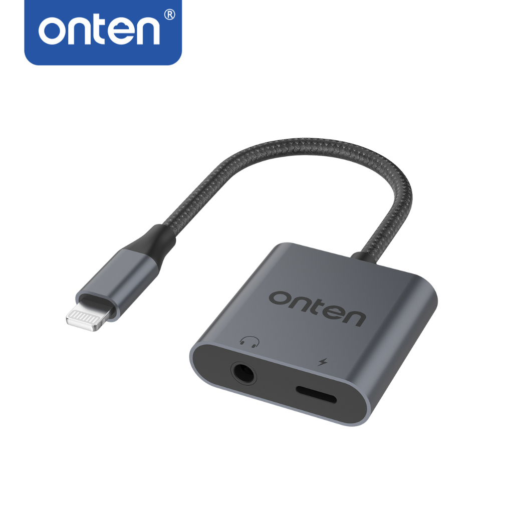 ONTEN OTN-133 2in1 l i g h t n i n g to 3.5mm and charging adapter