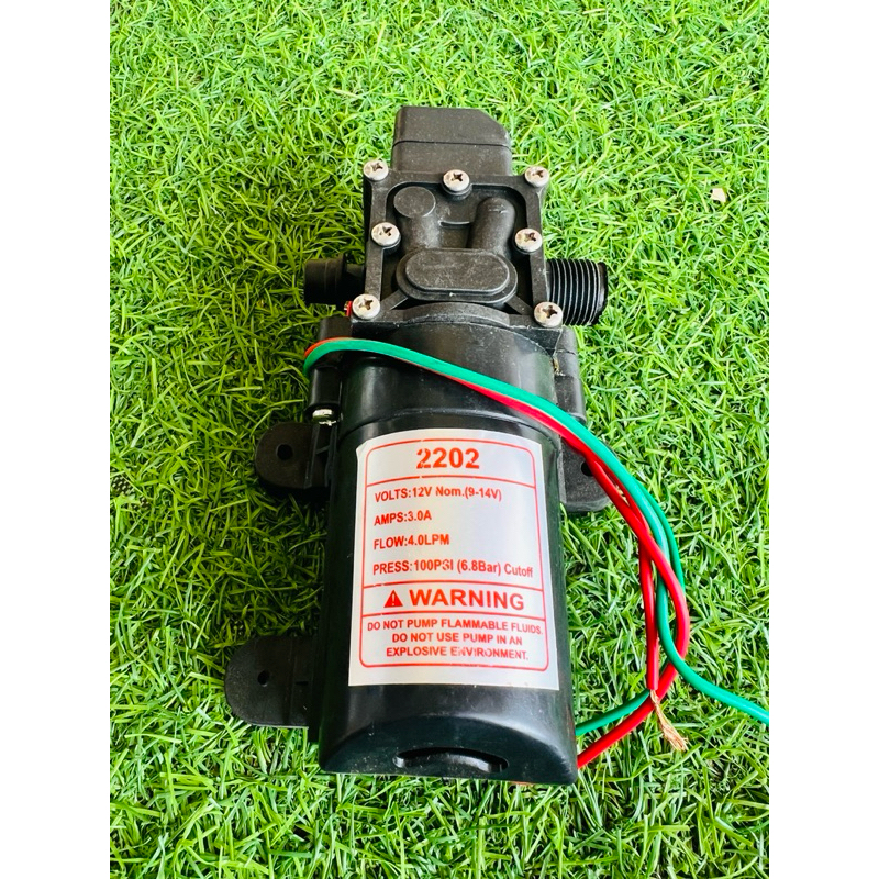 มอเตอร์ปั๊มเดี่ยว เกลียว 6.8บาร์ 12V มอเตอร์ เครื่องพ่นยา เครื่ิองฉีด เครื่องพ่นแบบแบตเตอรี่