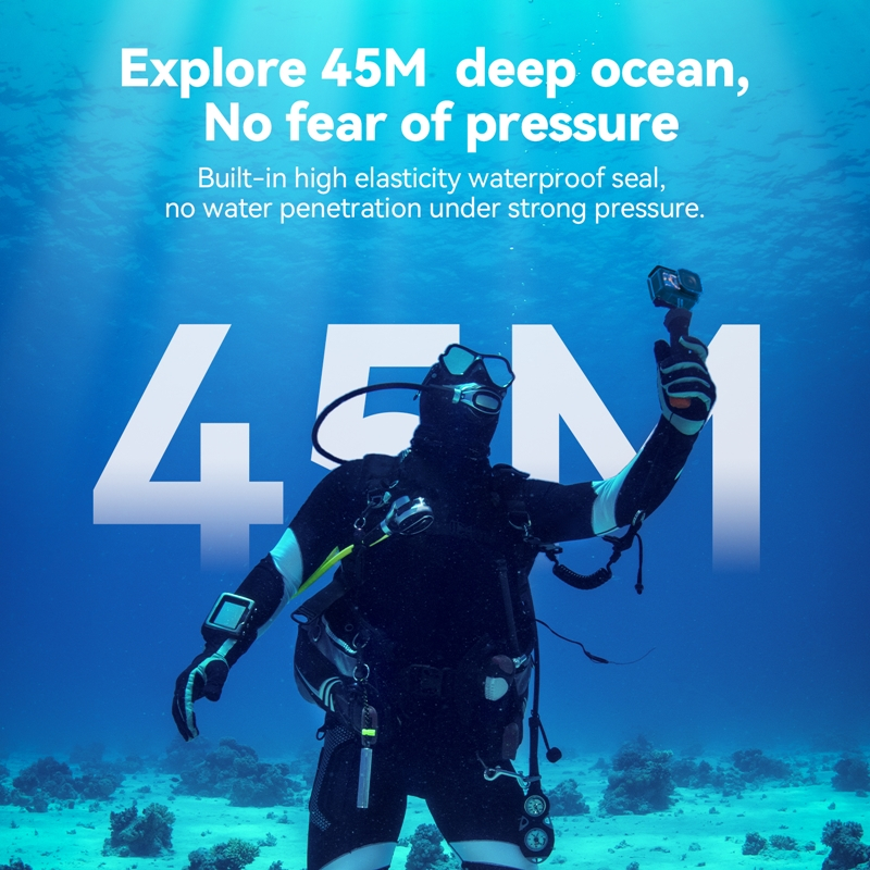 TELESIN เคสกันน้ำ GoPro 12/11/10/9 Black แบบเปลี่ยนฝาทัชสกรีนได้ Protective Case Waterproof