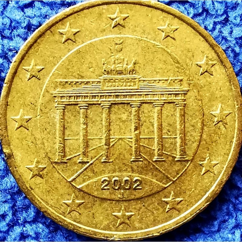 เหรียญ​ยูโร เยอรมัน​ Germany, 10 Euro​ Cent, #​1882, ใช้แล้ว