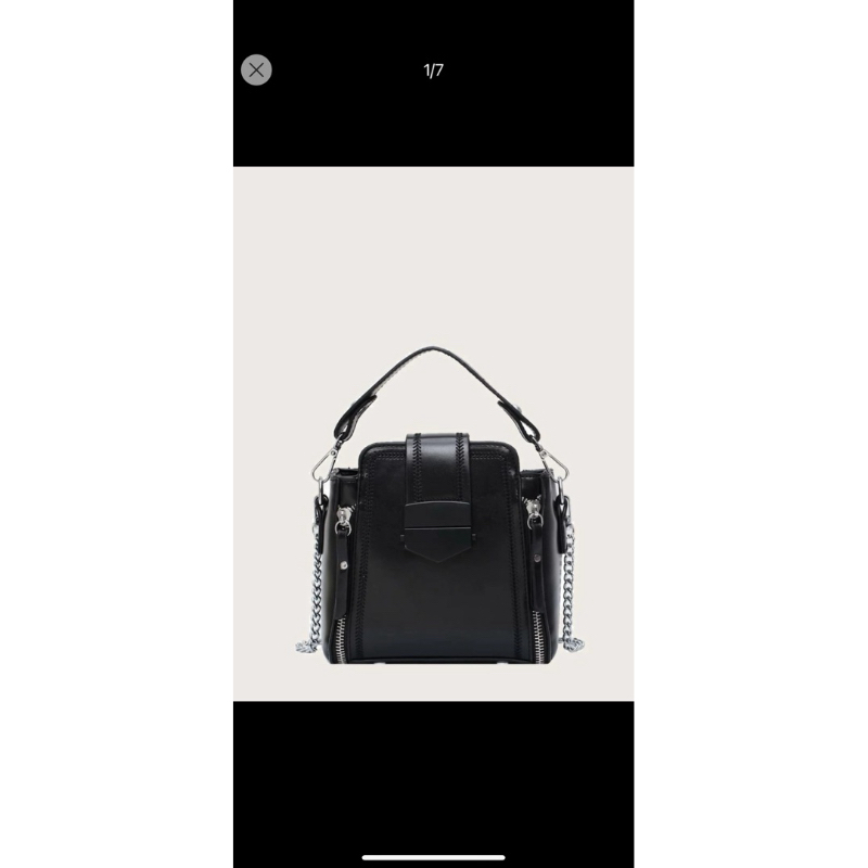 กระเป๋าสะพายข้างสีดำshien