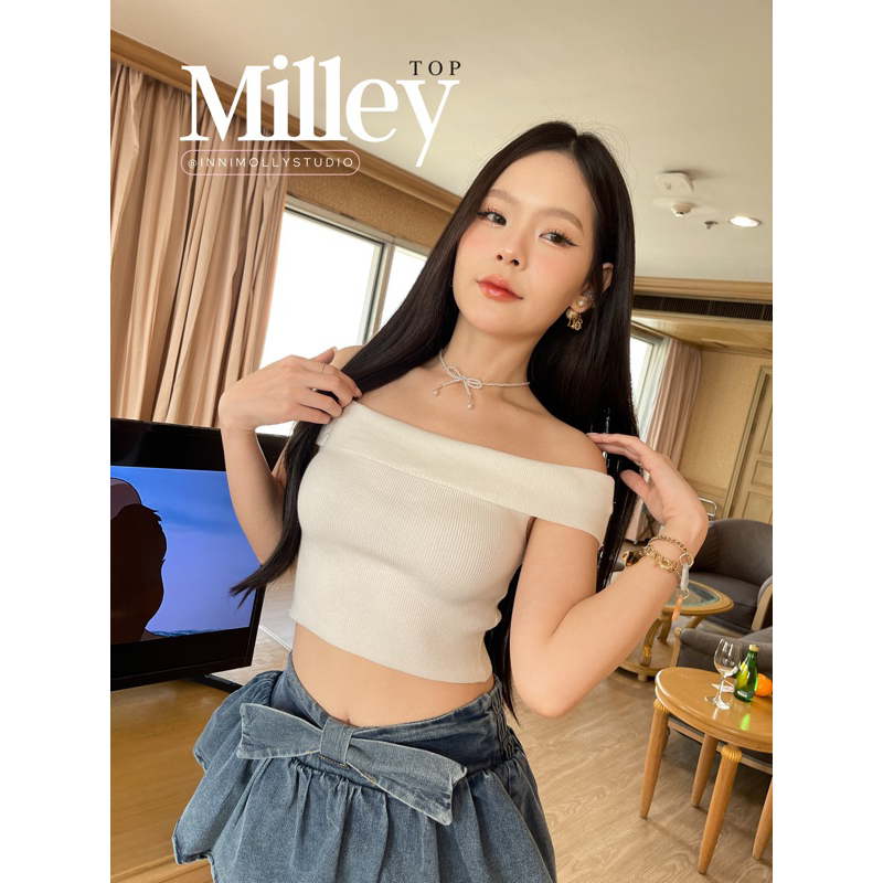 (พร้อมส่ง🫐) innimolly.studio♡ เสื้อเปิดไหล่ milley top #IM903