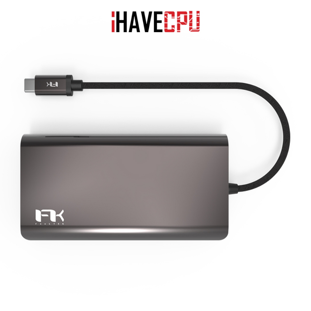 อุปกรณ์แปลงสัญญาณ (adapter/converter) iHAVECPU FEELTEK PORTABLE 8 IN 1 USB-C HUB