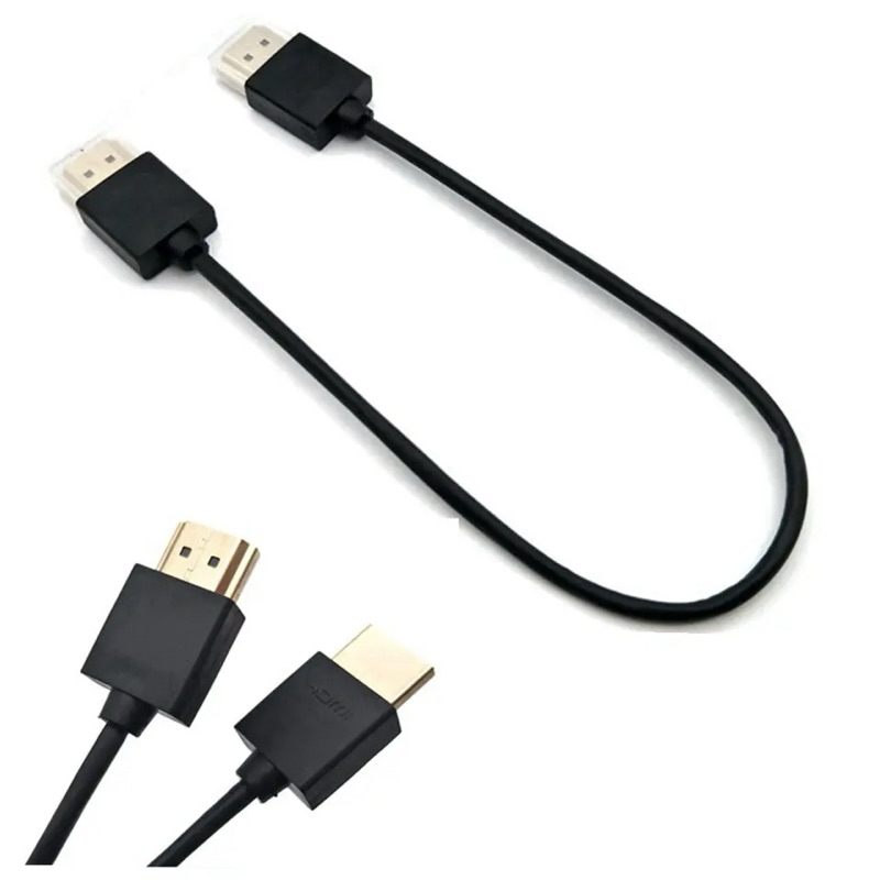 HDMI To HDMIสายเคเบิลบางพิเศษสำหรับผู้ชายที่เข้ากันได้กับ Moto Mobile แท็บเล็ตโทรได้2K 1080P HD น้ำหนักเบาแบบพกพา30ซม.