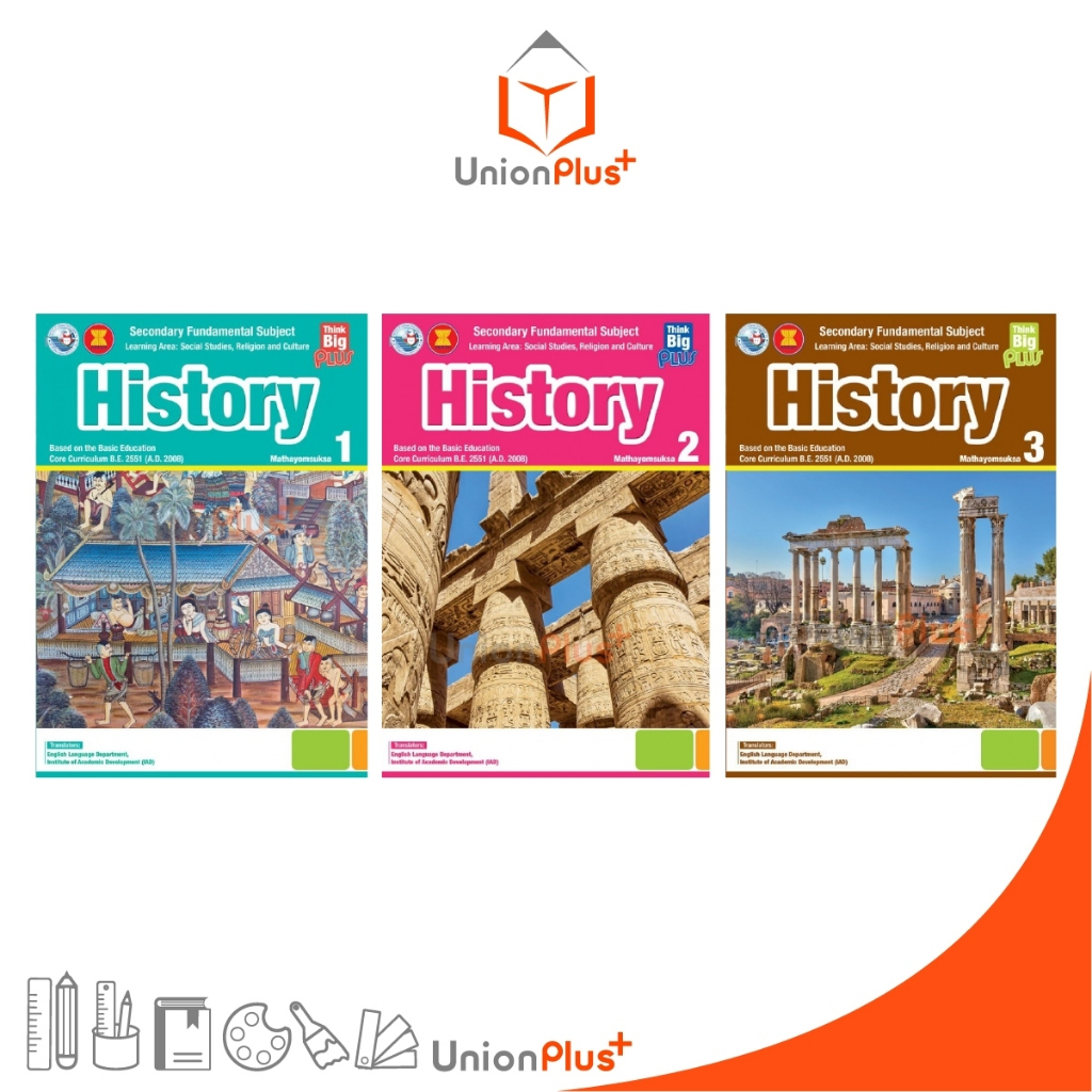 หนังสือเรียน Think Big Plus History ม.1 ม.2 ม.3 สำนักพิมพ์ PW. Inter