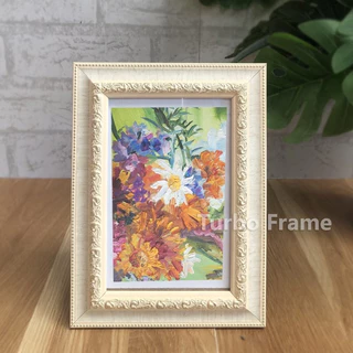 กรอบรูปขอบทอง ขนาด 4x6", 5x7", 6x8", 6x9" TURBO FRAME กรอบรูปของขวัญ กรอบรูปงานเกษียณ กรอบรูปงานแต่ง