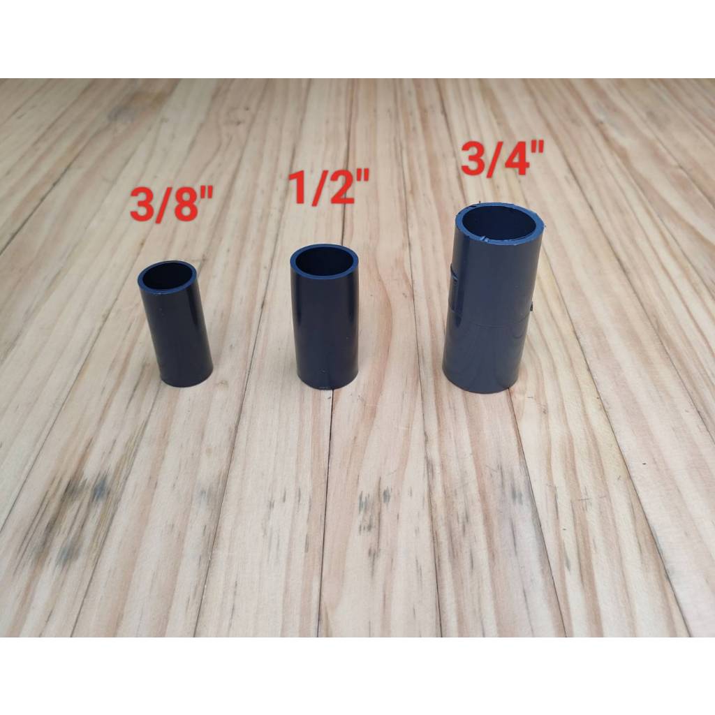ข้อต่อ ท่อ ต่อตรง ท่อร้อยสายไฟ สีเทา มี 3 ขนาด ขนาด 3/8" 1/2" 3/4"