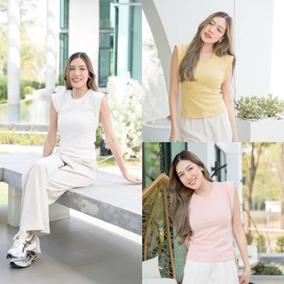 MYTOP🌈 D173 เสื้อแขนล้ำผ้าร่องงานสวยมีดีเทล