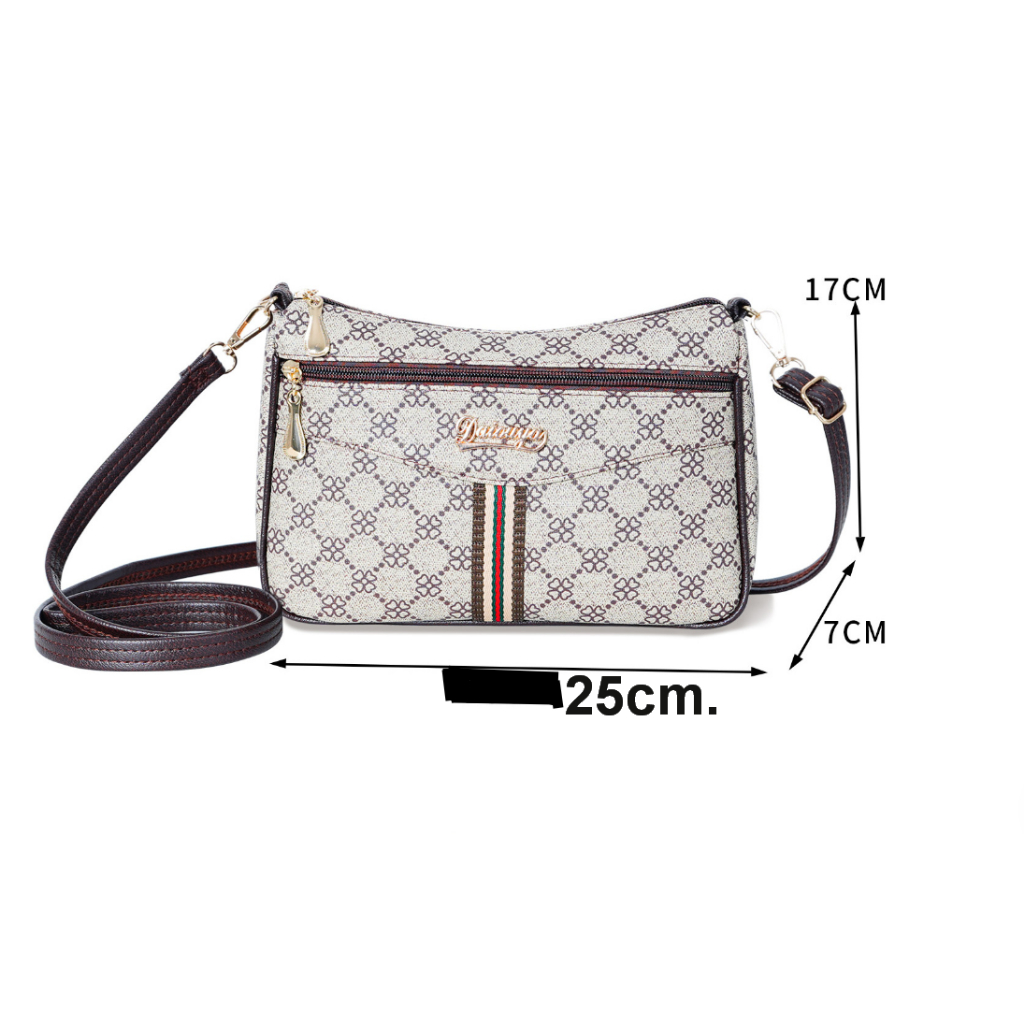 กระเป๋าสะพายผู้หญิงแต่งแถบModel6616