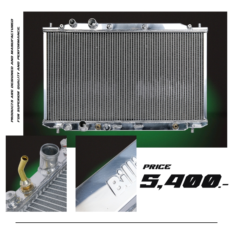 BILLION 2-ROW FULL ALUMINUM RADIATOR COMPATIBLE WITH HONDA CIVIC FD (AT) #หม้อน้ำBILLION