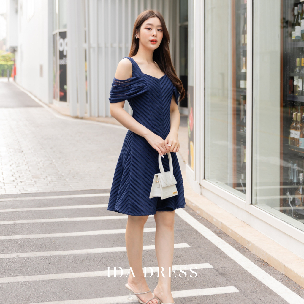 [Darin] Ida dress  เดรสทำงาน ออกงาน ดีไซน์จัเข้ารูปตามสัดส่วน ทรงสวย ส่งฟรีมีเก็บปลายทาง