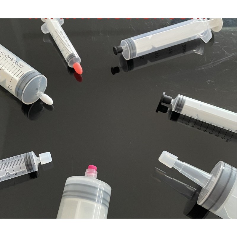 ฝาไซริงค์แบบยาง Rubber Syringe Tip Cap สำหรับไซริงค์หัวล็อค รึไซริงค์ขนาดเล็ก ใช้ซ้ำได้ มี 2 แบบค่ะ
