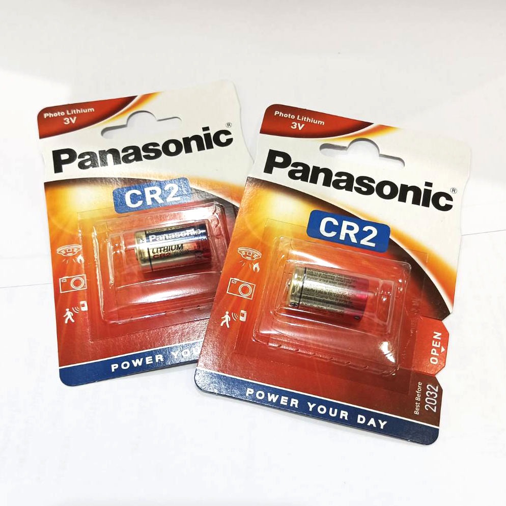 Battery Panasonic#ถ่าน Panasonic CR-2W Lithium 3V.(CR2) ถ่านกล้องฟิล์ม#รับประกันของเเท้เเน่นอนแท้100%
