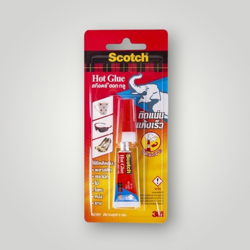 Scotch Hot Glue กาวร้อน กาวสำหรับยึดติดวัสดุ ทนทานที่สุด  ขนาด 3 กรัม