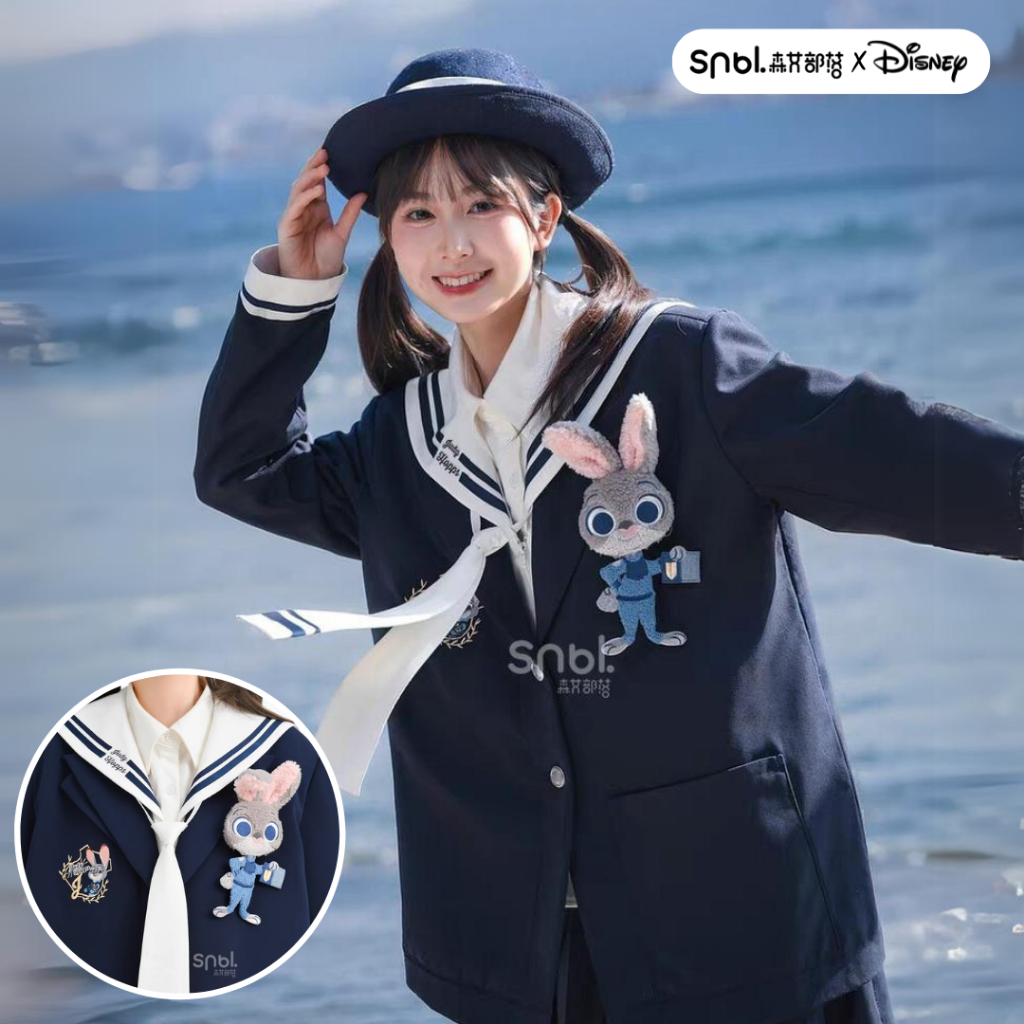 [ของแท้] Snbl x Disney Judy Hopps ชุดตำรวจจูดี้ ครบเซ็ต น่ารักมาก เสื้อโค้ท แจ็คเก็ต