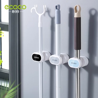 [พร้อมส่ง]ECOCO ที่แขวนไม้ถูพื้น ติดผนัง รุ่นไม่ต้องเจาะ ที่หนีบไม้กวาด ติดผน ที่เก็บไม้กวาด พร้อมสติ๊กเกอร์ E2001